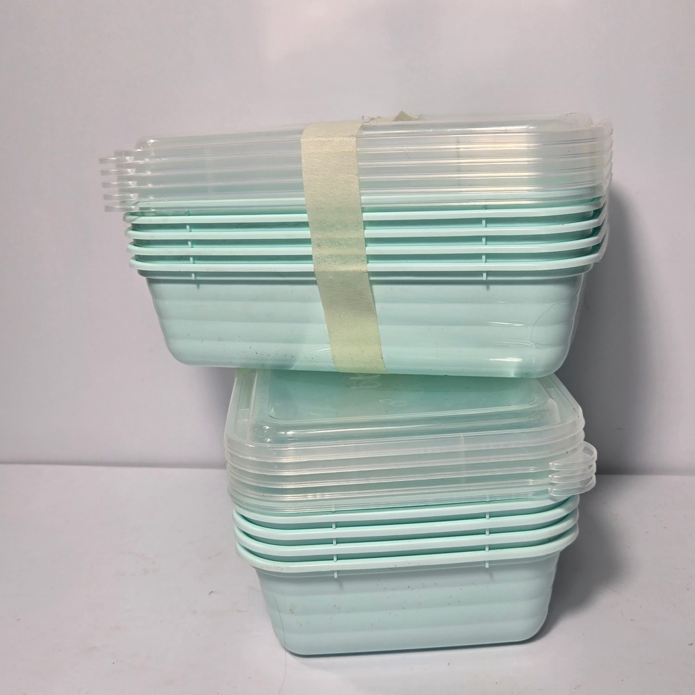 Bentgo Prep 10 Pack Meal Prep Containers Mint Green Rectangular Lids 1 Comp
